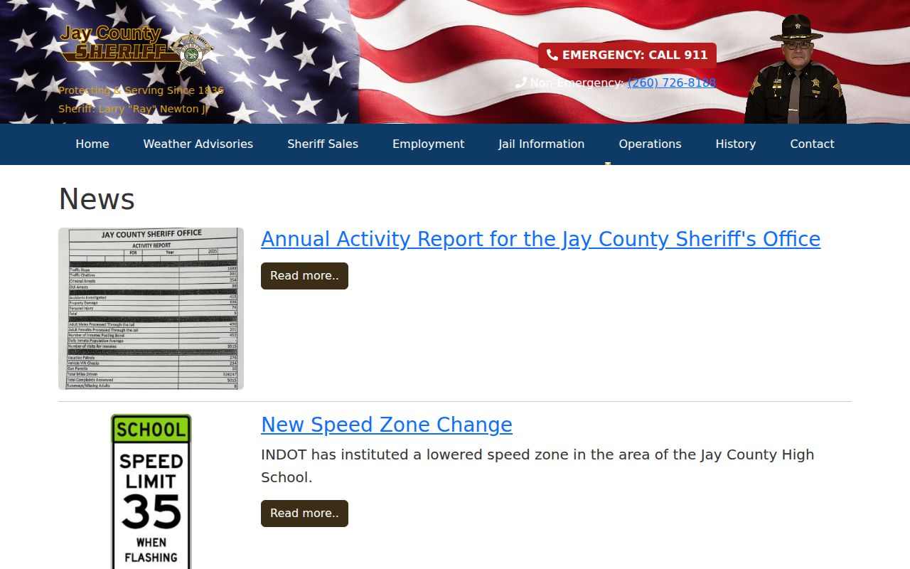 Jay County warrant records and sheriff news