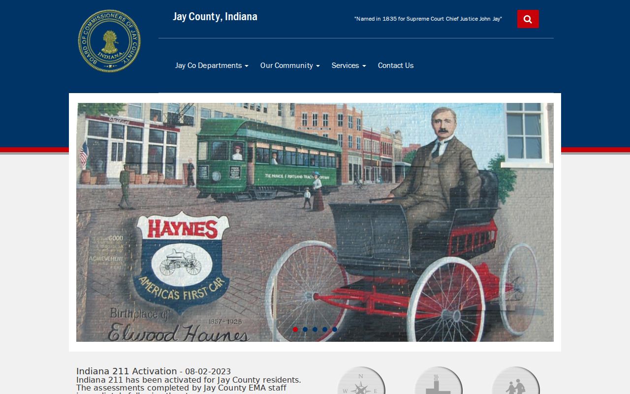 Jay County warrant records county government route