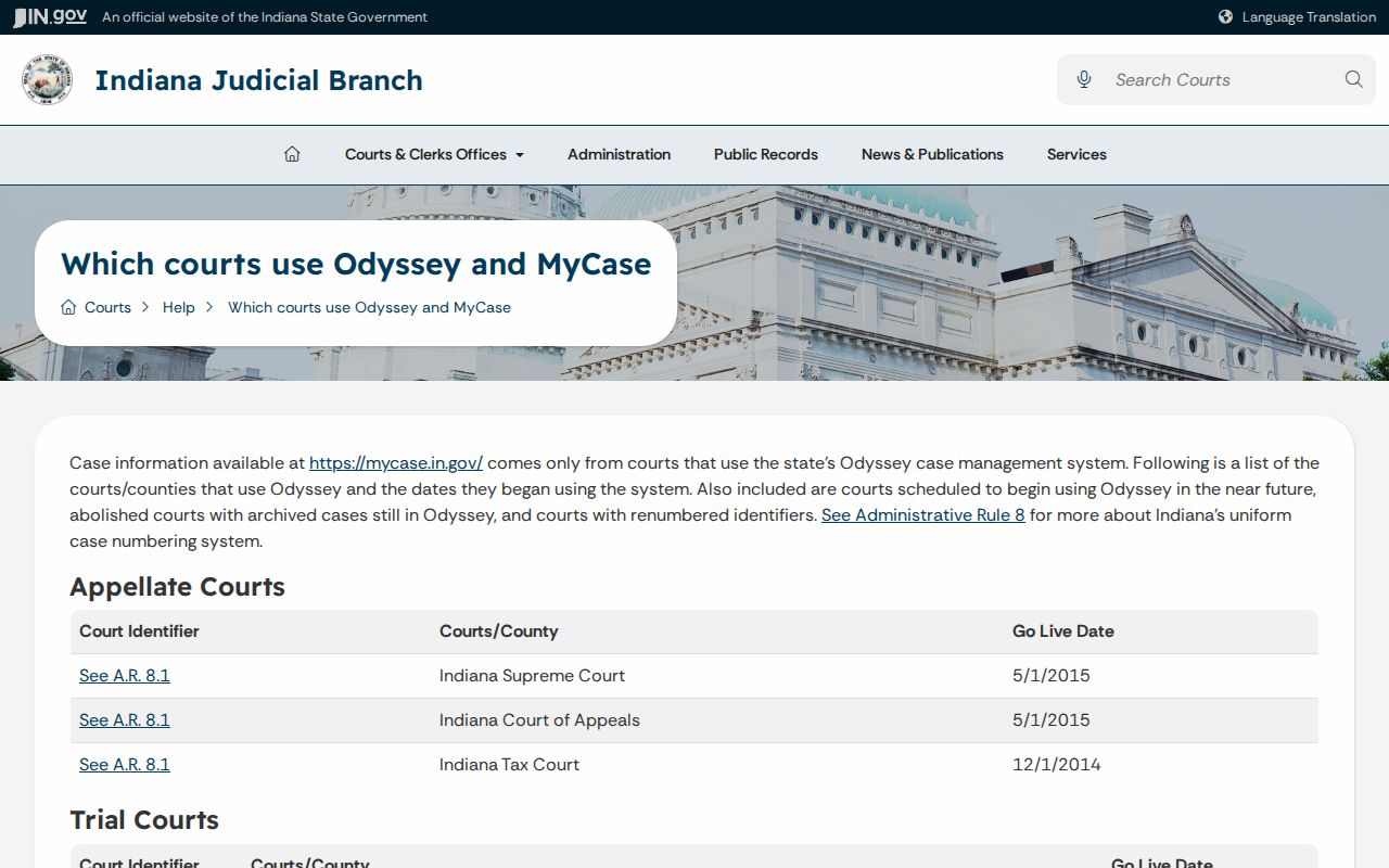 Jay County active warrant Odyssey court information