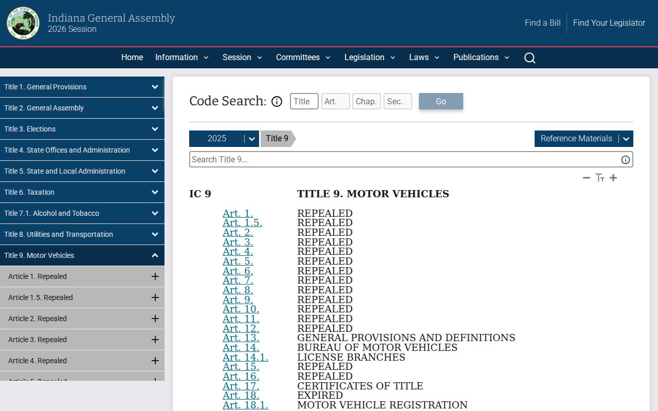 Jay County bench warrant Indiana traffic law reference